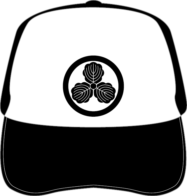 家紋を帽子に刺繍イメージ